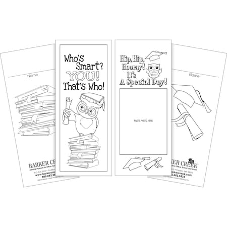 Barker Creek Color Me Celebrate Promotion/Graduation Bookmark Duets, 60/Set, PK60 2192